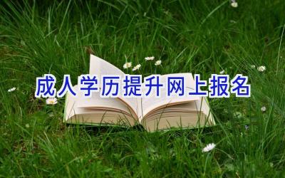 成人学历提升网上报名