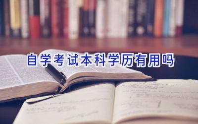 自学考试本科学历有用吗