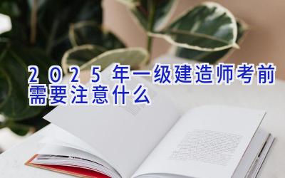 2025年一级建造师考前需要注意什么