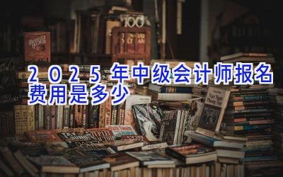 2025年中级会计师报名费用是多少