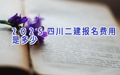 2025四川二建报名费用是多少