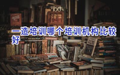 一造培训哪个培训机构比较好