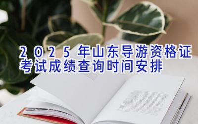 2025年山东导游资格证考试成绩查询时间安排