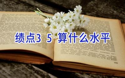 绩点3.5算什么水平