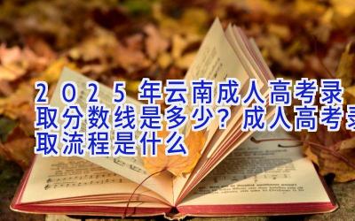 2025年云南成人高考录取分数线是多少？成人高考录取流程是什么