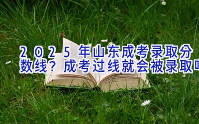 2025年山东成考录取分数线？成考过线就会被录取吗