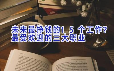 未来最挣钱的15个工作？最受欢迎的三大职业