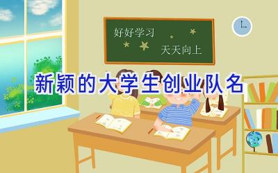 新颖的大学生创业队名