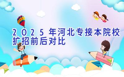 2025年河北专接本院校扩招前后对比