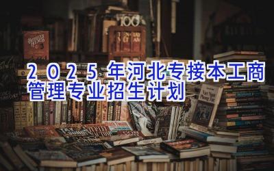 2025年河北专接本工商管理专业招生计划