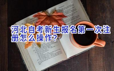 河北自考新生报名第一次注册怎么操作？