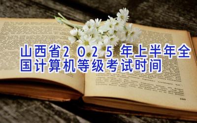 山西省2025年上半年全国计算机等级考试时间