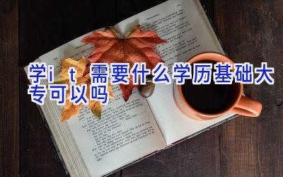 学it需要什么学历基础 大专可以吗