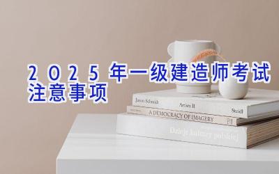 2025年一级建造师考试注意事项