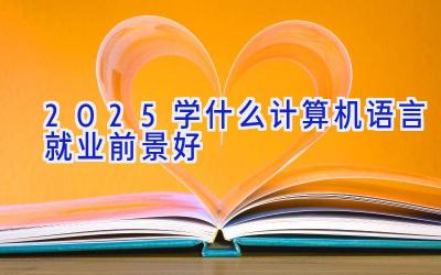 2025学什么计算机语言就业前景好