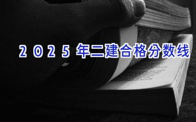 2025年二建合格分数线