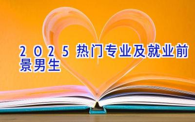 2025热门专业及就业前景男生