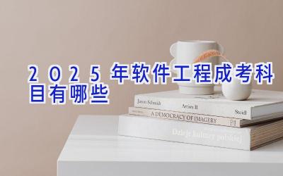 2025年软件工程成考科目有哪些