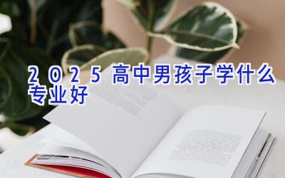 2025高中男孩子学什么专业好