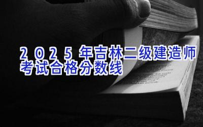 2025年吉林二级建造师考试合格分数线