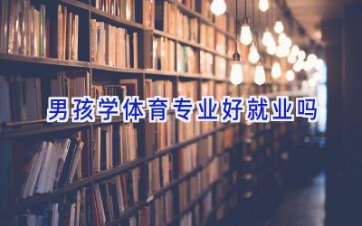 男孩学体育专业好就业吗