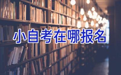 小自考在哪报名