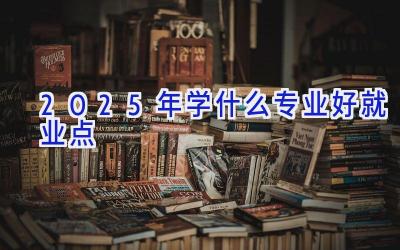 2025年学什么专业好就业点