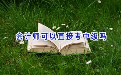 会计师可以直接考中级吗