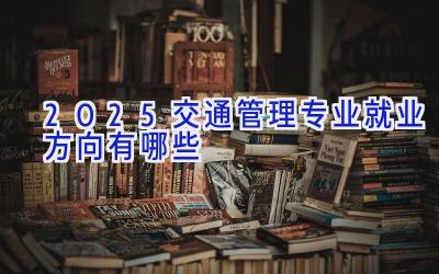 2025交通管理专业就业方向有哪些