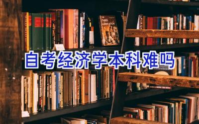 自考经济学本科难吗