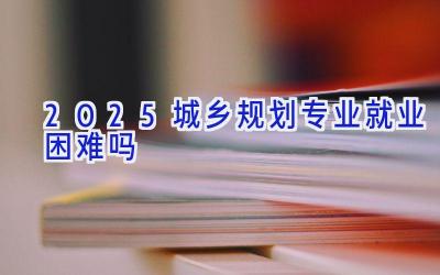 2025城乡规划专业就业困难吗