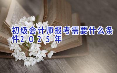 初级会计师报考需要什么条件2025年