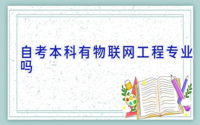 自考本科有物联网工程专业吗