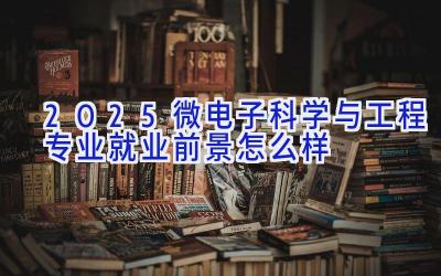 2025微电子科学与工程专业就业前景怎么样