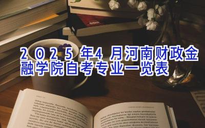 2025年4月河南财政金融学院自考专业一览表