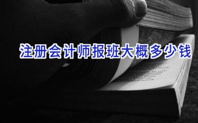 注册会计师报班大概多少钱