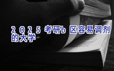 2025考研b区容易调剂的大学