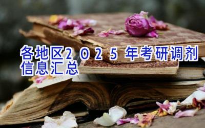 各地区2025年考研调剂信息汇总