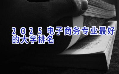 2025电子商务专业最好的大学排名