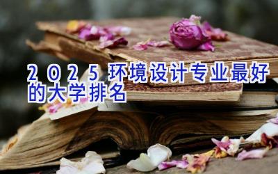 2025环境设计专业最好的大学排名