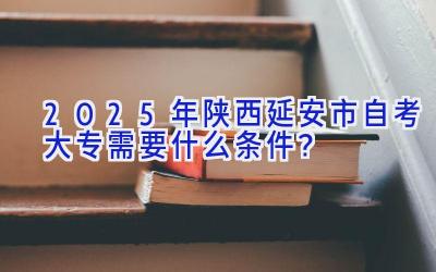 2025年陕西延安市自考大专需要什么条件？