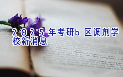 2025年考研b区调剂学校新消息