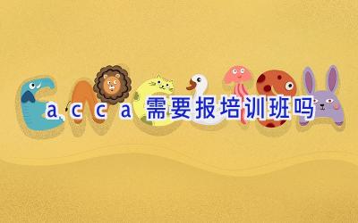 acca需要报培训班吗