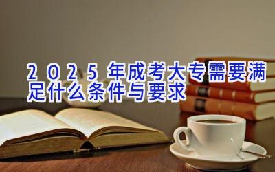 2025年成考大专需要满足什么条件与要求