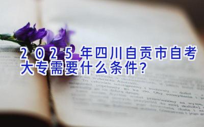 2025年四川自贡市自考大专需要什么条件？