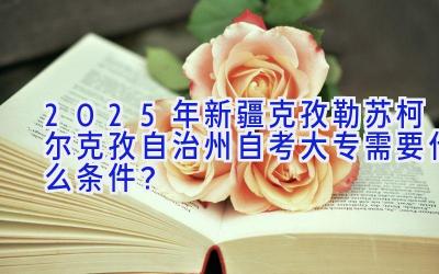 2025年新疆克孜勒苏柯尔克孜自治州自考大专需要什么条件？