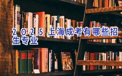 2025上海成考有哪些招生专业