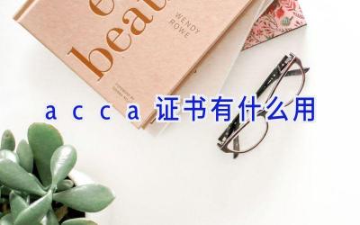 acca证书有什么用