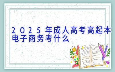 2025年成人高考高起本电子商务考什么