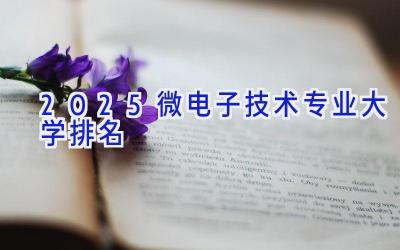 2025微电子技术专业大学排名